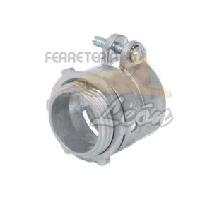 Conector recto p/tubo flexible de 1/2 c/contra