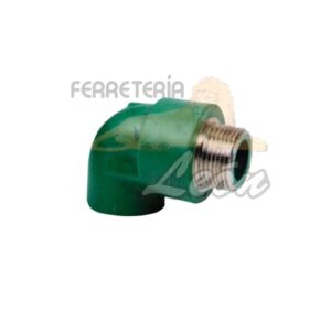Codo PPR 90 rosc macho 25mm x 1/2 rotoplas